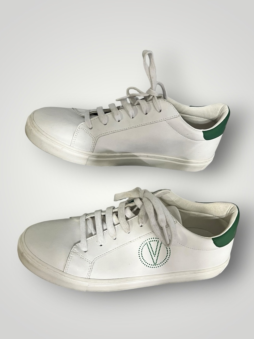 Valentino White Leather Low-Top Sneakers sz 10